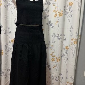 Elegant Black Two-Piece Set